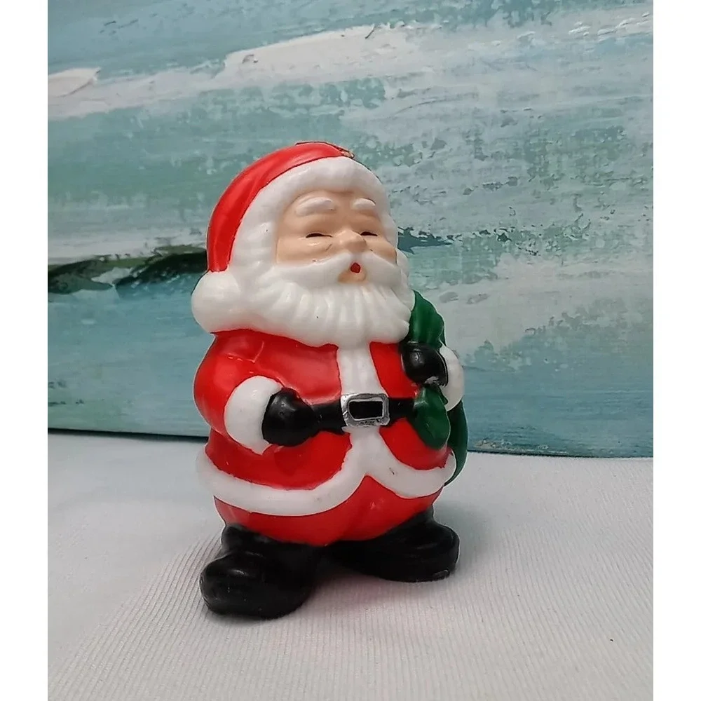 Vintage Santa‎ Claus Christmas Candle Collectable Santa Figure Candle Never Lit